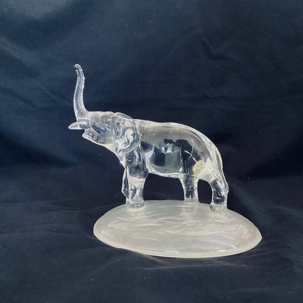 VTG CRISTAL D'ARQUES Lead Crystal Elephant Figurine
